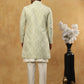 Jacquard Silk Embroidered Indo-Western Set ( 50JIND 592W 135Pista )