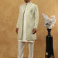 Jacquard Silk Embroidered Indo-Western Set ( 50JIND 592W 135Pista )