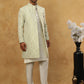 Jacquard Silk Embroidered Indo-Western Set ( 50JIND 592W 135Pista )