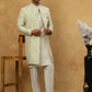 Jacquard Silk Embroidered Indo-Western Set ( 50JIND 592W 135Pista )