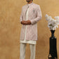 Jacquard Silk Embroidered Indo-Western Set ( 50JIND 592W 135Purple )