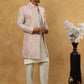 Jacquard Silk Embroidered Indo-Western Set ( 50JIND 592W 135Purple )