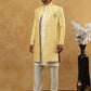 Jacquard Silk Embroidered Indo-Western Set ( 50JIND 592W 137Yellow )