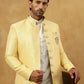 Jacquard Silk Embroidered Indo-Western Set ( 50JIND 592W 137Yellow )