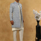 Paisley Jacquard Silk Indo-Western Set ( 50JIND 592W 168Grey )