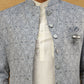 Paisley Jacquard Silk Indo-Western Set ( 50JIND 592W 168Grey )