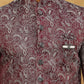 Men’s Woven Silk Jacquard Indo-Western Set ( 50JIND P11W 164Maroon )