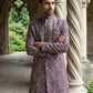 Men’s Woven Silk Jacquard Indo-Western Set ( 50JIND P5W 164Maroon S )