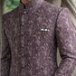 Men’s Woven Silk Jacquard Indo-Western Set ( 50JIND P5W 164Maroon S )