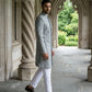 Paisley Jacquard Silk Indo-Western Set ( 50JIND P5W 168Grey S )