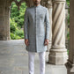 Paisley Jacquard Silk Indo-Western Set ( 50JIND P5W 168Grey S )