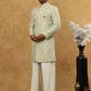 Jacquard Silk Embroidered Indo-Western Set ( 50JIND PJ11W 135Pista )