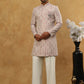 Jacquard Silk Embroidered Indo-Western Set ( 50JIND PJ11W 135Purple )