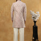 Jacquard Silk Embroidered Indo-Western Set ( 50JIND PJ11W 135Purple )