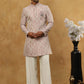 Jacquard Silk Embroidered Indo-Western Set ( 50JIND PJ11W 135Purple )