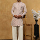 Jacquard Silk Embroidered Indo-Western Set ( 50JIND PJ11W 135Purple )