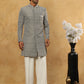 Premium Embroidered Indo-Western Set for Men ( 50JIND PJ11W 138Olive )
