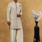 Cotton Blend Embroidered Indo-Western Set ( 50JIND PJ11W 149Grey )