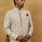 Cotton Blend Embroidered Indo-Western Set ( 50JIND PJ11W 149Grey )