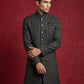 Silk Blend Woven Indo-Western Set ( 50JIND S7B 171Black S )
