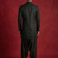 Silk Blend Woven Indo-Western Set ( 50JIND S7B 171Black S )
