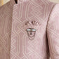 Embroidered Jacquard Silk Indo-Western Set ( 50JIND S7W 135Purple S )