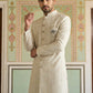 Jacquard Silk Indo-Western Set ( 50JIND S7W 137Cream S )