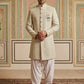 Jacquard Silk Indo-Western Set ( 50JIND S7W 137Cream S )