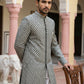 Embroidered Silk Blend Indo-Western Set ( 50JIND S7W 138Olive S )