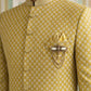Embroidered Silk Blend Indo-Western Set ( 50JIND S7W 138Yellow S )