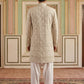 Cotton Blend Embroidered Indo-Western Set ( 50JIND S7W 149Beige S )