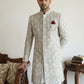 Cotton Blend Embroidered Indo-Western Set ( 50JIND S7W 149Grey S )