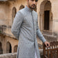 Paisley Jacquard Silk Indo-Western Set ( 50JIND S7W 168Grey S )