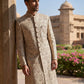 Men Premium Silk Blend Sherwani Set ( 50JSH 101Golden M )