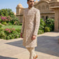 Men Premium Silk Blend Sherwani Set ( 50JSH 101Golden M )