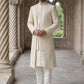 Men Designer Embroidered Sherwani Set ( 50JSH 103Cream M )