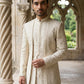 Men Designer Embroidered Sherwani Set ( 50JSH 103Cream M )