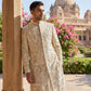 Traditional Zari Work Ivory Sherwani Set ( 50JSH 104Cream S )
