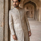 Premium Embroidered Silk Blend Sherwani Set ( 50JSH 106Cream L )
