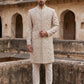 Premium Embroidered Silk Blend Sherwani Set ( 50JSH 106Cream L )