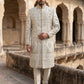 Designer Silk Blend Sherwani Set for Men ( 50JSH 108Golden L )