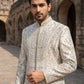 Designer Silk Blend Sherwani Set for Men ( 50JSH 108Golden L )