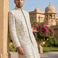 Rajkunwar Ivory Wedding Sherwani Set ( 50JSH 111Golden XL )