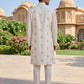 Rajkunwar Ivory Wedding Sherwani Set ( 50JSH 111Golden XL )