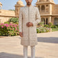 Rajkunwar Ivory Wedding Sherwani Set ( 50JSH 111Golden XL )