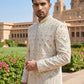 Rajkunwar Ivory Wedding Sherwani Set ( 50JSH 111Golden XL )