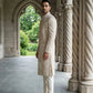 Ivory Gold Embroidered Sherwani Set ( 50JSH 113Golden M )