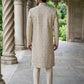 Ivory Gold Embroidered Sherwani Set ( 50JSH 114Golden M )