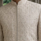 Ivory Gold Embroidered Sherwani Set ( 50JSH 114Golden M )