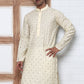Geometric Sequin Pattern Kurtas ( ANMKO 282Cream )  [RT] [L-4]